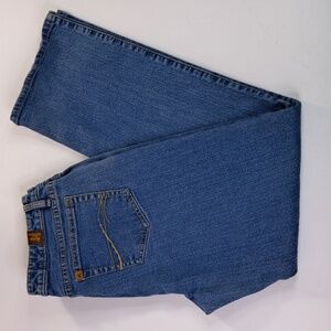 Aura Straight Leg Mid-Rise Blue Jeans Size 12 Petite/ Short